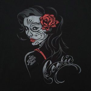 Zac Brown Band Cookie Tour T Shirt Womens L Rose Day Of The Dead Black Country